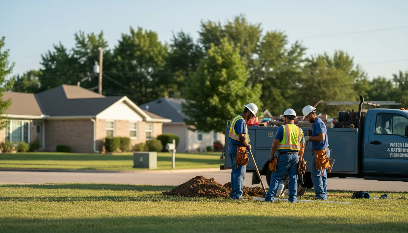 Residential water line and bathroom plumbing service in Northville, SD